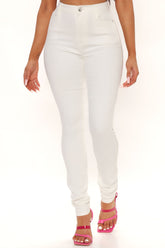 Tall Feelin' Fly Super Stretch Skinny Jeans - White Ins Street